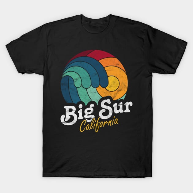 Big Sur California Surfing Surf Sunset Wave T-Shirt by MrTeee